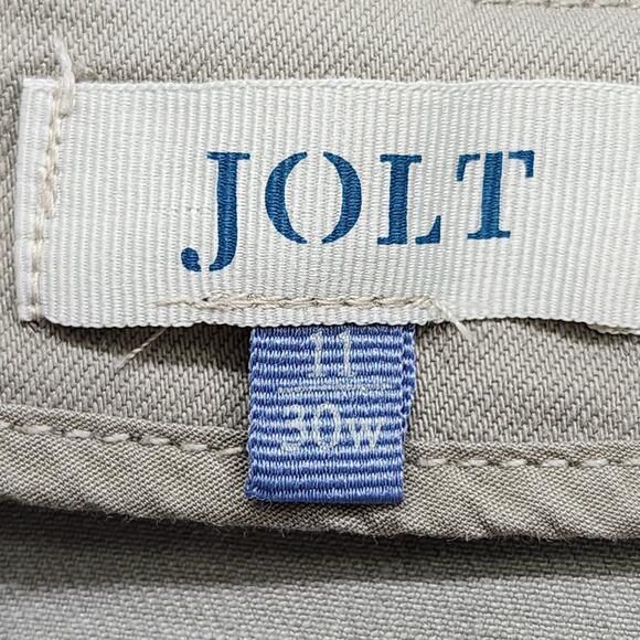 JOLT Skirt Womens 11 30W Tan Taupe Khaki Stretch Mini Back Zip Gorpcore Preppy - Picture 4 of 9